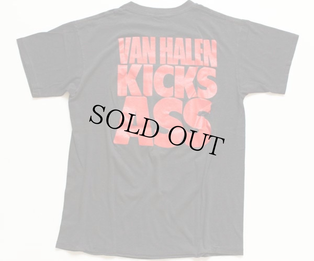画像2: 80s USA製 VAN HALENヴァンヘイレン バンドTシャツ 黒 L (2)