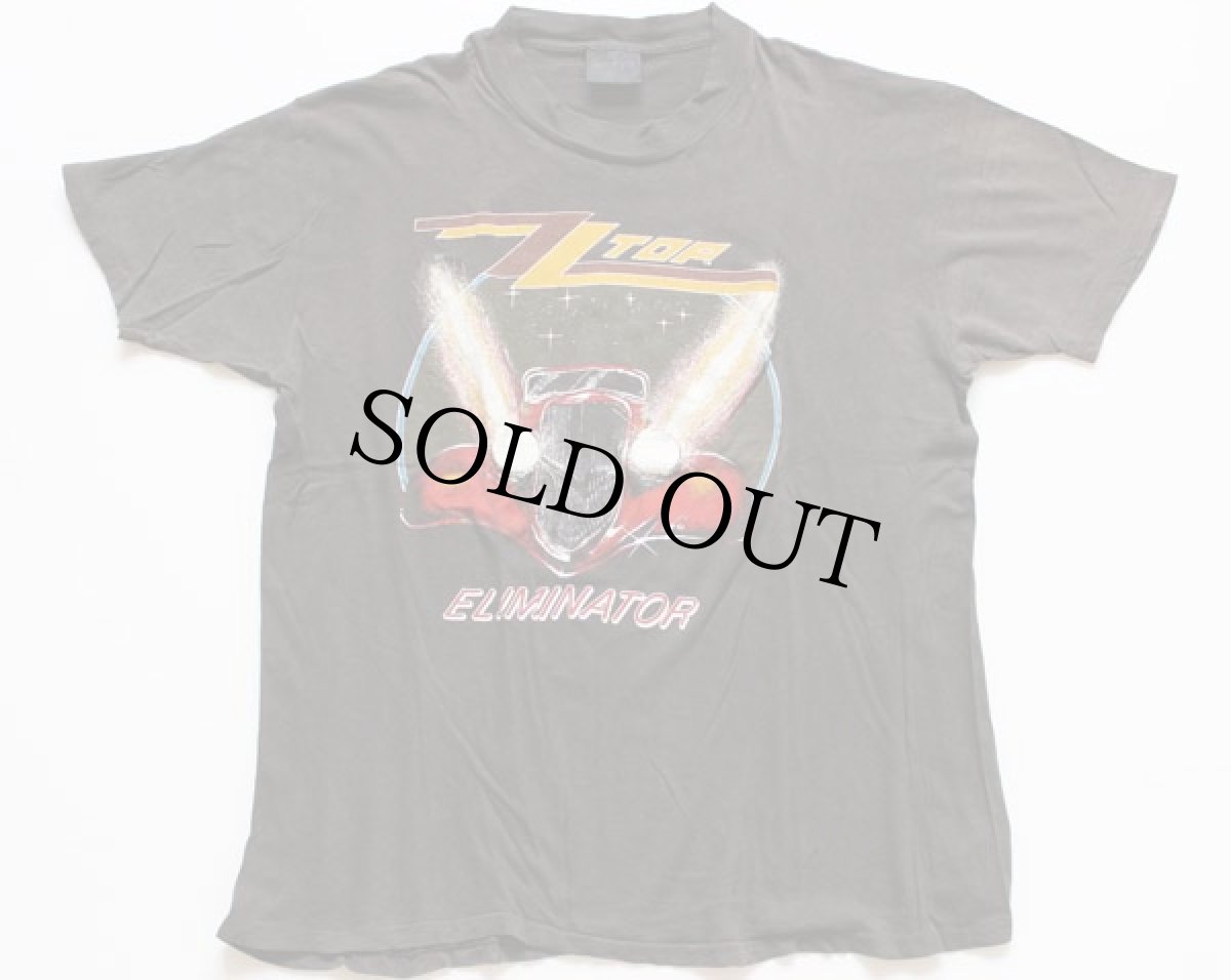 画像1: 80s USA製 ZZ TOP ELIMINATOR TOUR 1983 コットン バンドTシャツ 黒 XL (1)