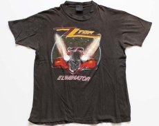 画像1: 80s USA製 ZZ TOP ELIMINATOR TOUR 1983 コットン バンドTシャツ 黒 XL (1)