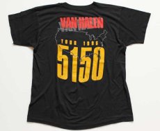 画像2: 80s VAN HALENヴァンヘイレン TOUR 1986 コットン バンドTシャツ 黒 (2)