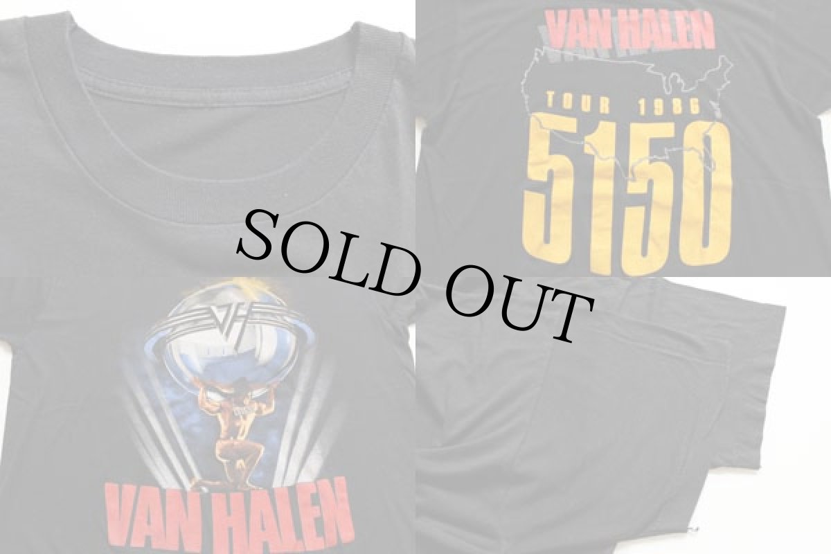 画像3: 80s VAN HALENヴァンヘイレン TOUR 1986 コットン バンドTシャツ 黒 (3)