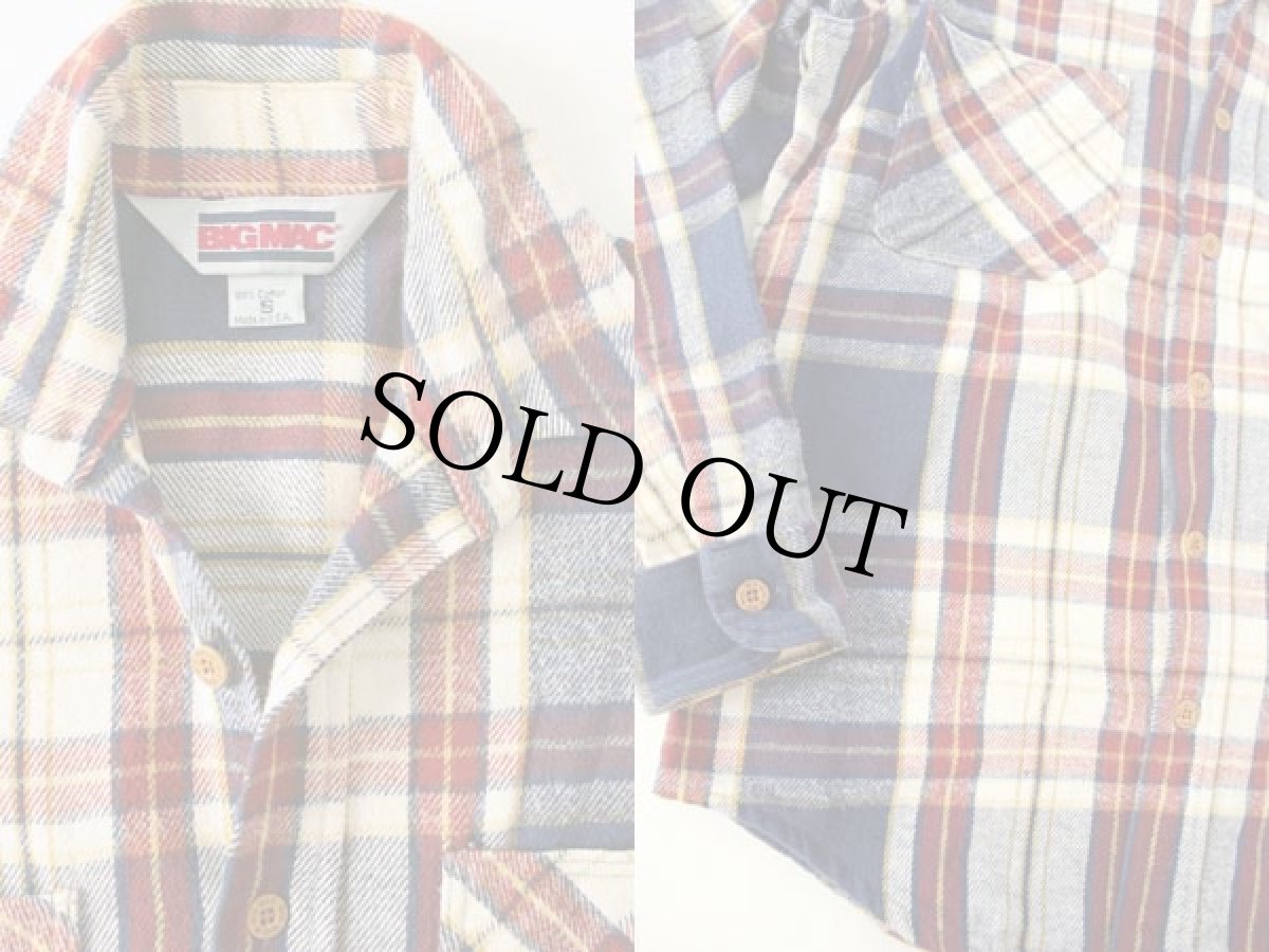 画像3: 80s USA製 JCPenney BIGMACビッグマック コットン フランネルシャツ S (3)