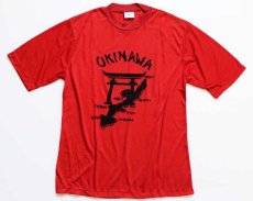 画像2: デッドストック★80s OKINAWA 染み込みプリント Tシャツ M (2)