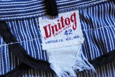 画像5: 50s Unitog チェーン刺繍 STANDARD パッチ付き ランダムヒッコリー ストライプ ワークジャケット 42 (5)