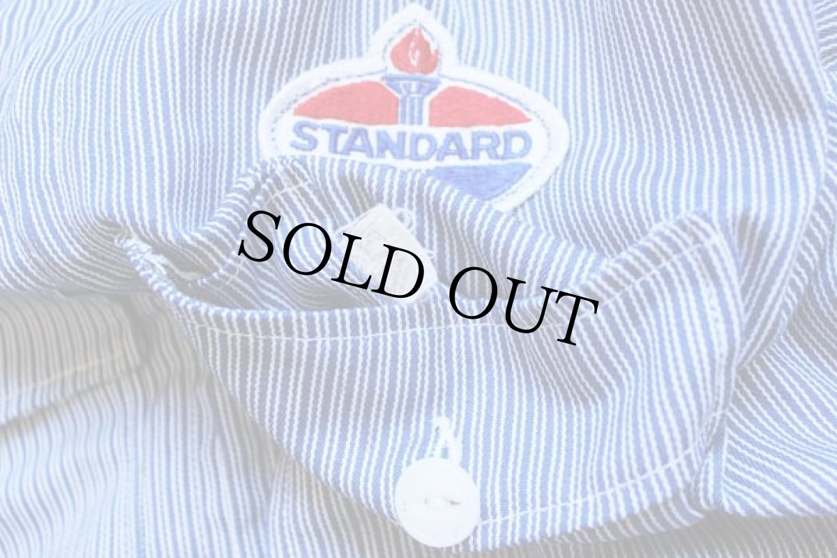 画像4: 50s Unitog チェーン刺繍 STANDARD パッチ付き ランダムヒッコリー ストライプ ワークジャケット 42 (4)