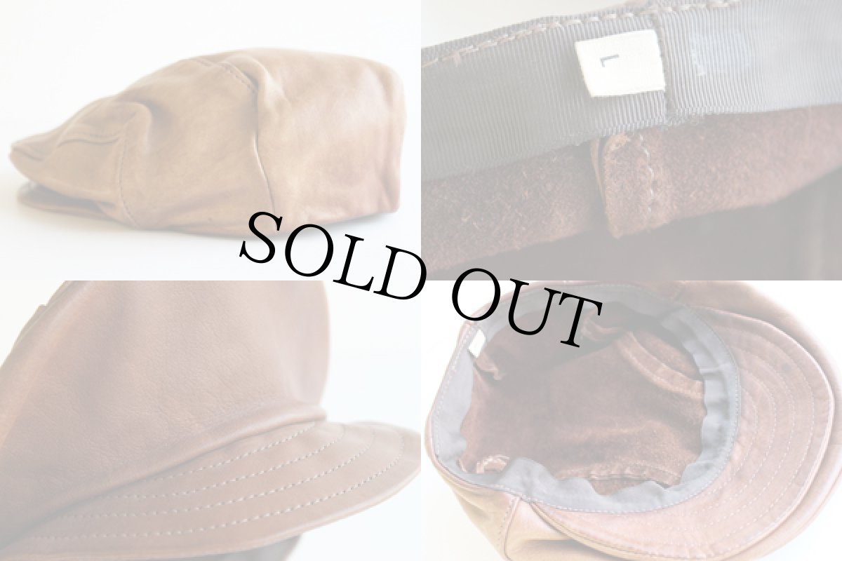 画像3: 70s レザー ハンチング L/56cm (3)