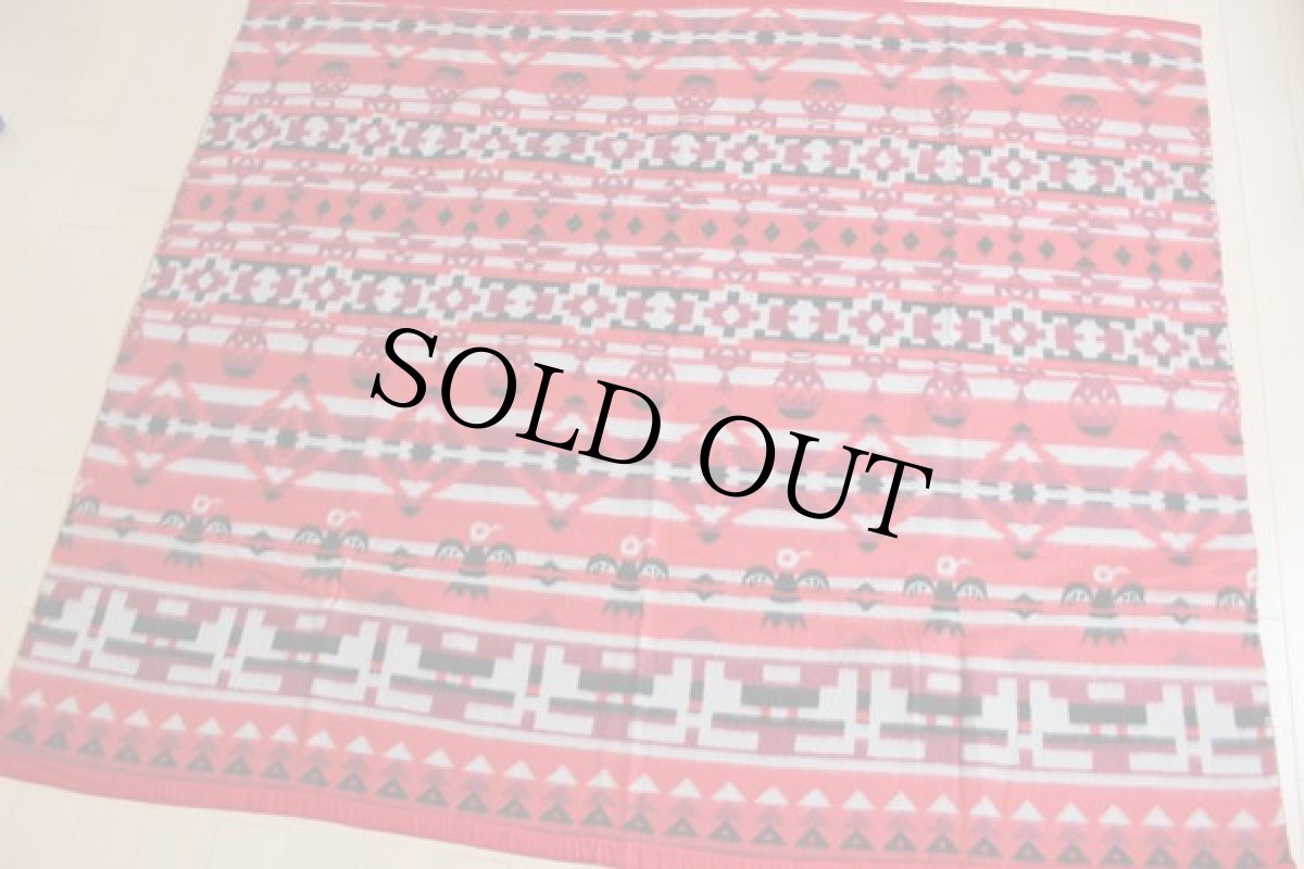 画像2: 30s ネイティブ柄 キャンプ ブランケット (2)