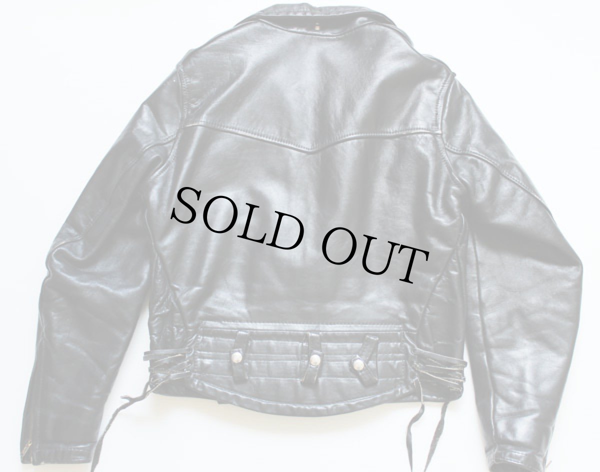 画像2: 60s ポリスマン レザージャケット (2)