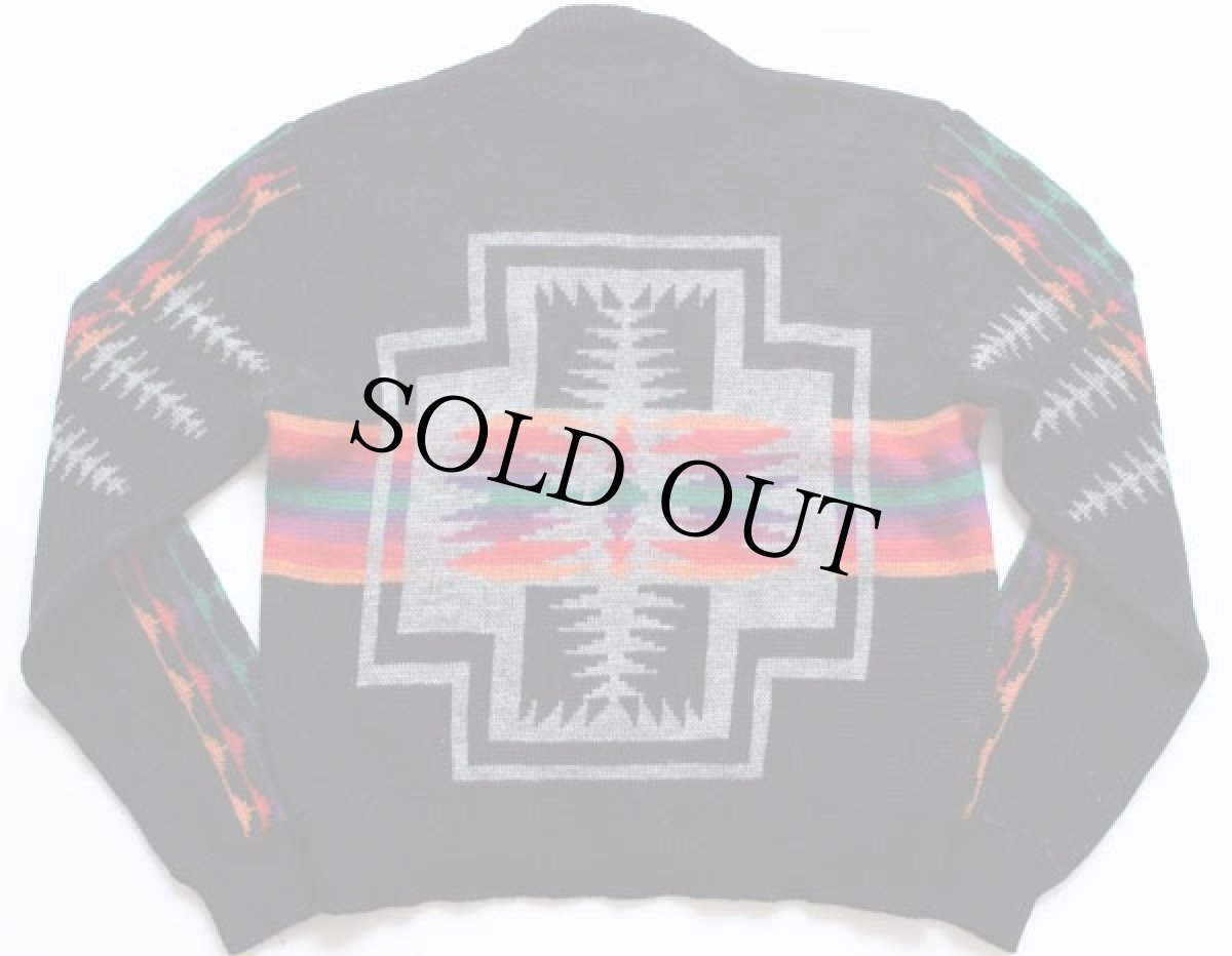 画像2: 70s USA製 PENDLETONペンドルトン チーフジョセフ ネイティブ柄 ジャガード ウールニット セーター L (2)