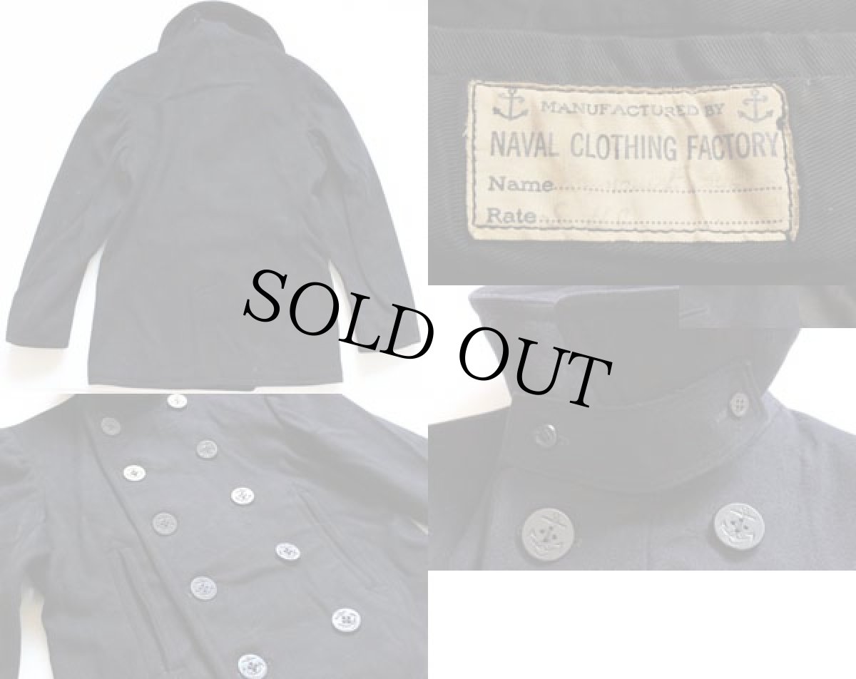 画像2: 40s 米軍 U.S.NAVY NAVAL 10ボタン ウール ピーコート (2)