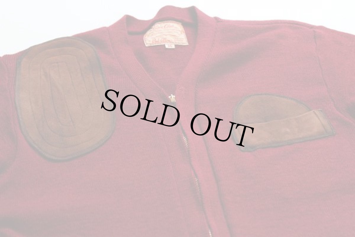 画像2: 50s Bob Allen シューティング ウールニット ジップ カーディガン 36 (2)