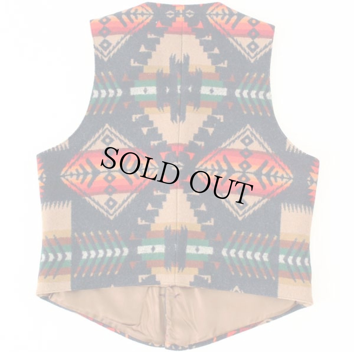 画像2: 80s USA製 PENDLETONペンドルトン ネイティブ柄 ウール ラグベスト 40 (2)