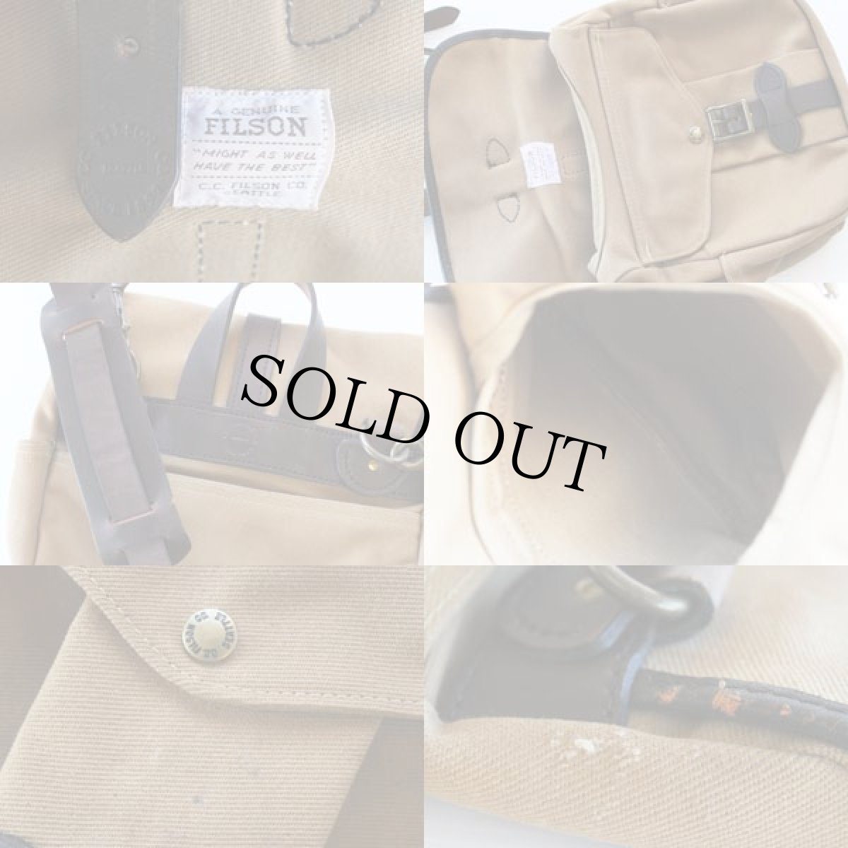 画像3: FILSONフィルソン ワックスコットン スモールフィールドバッグ (3)