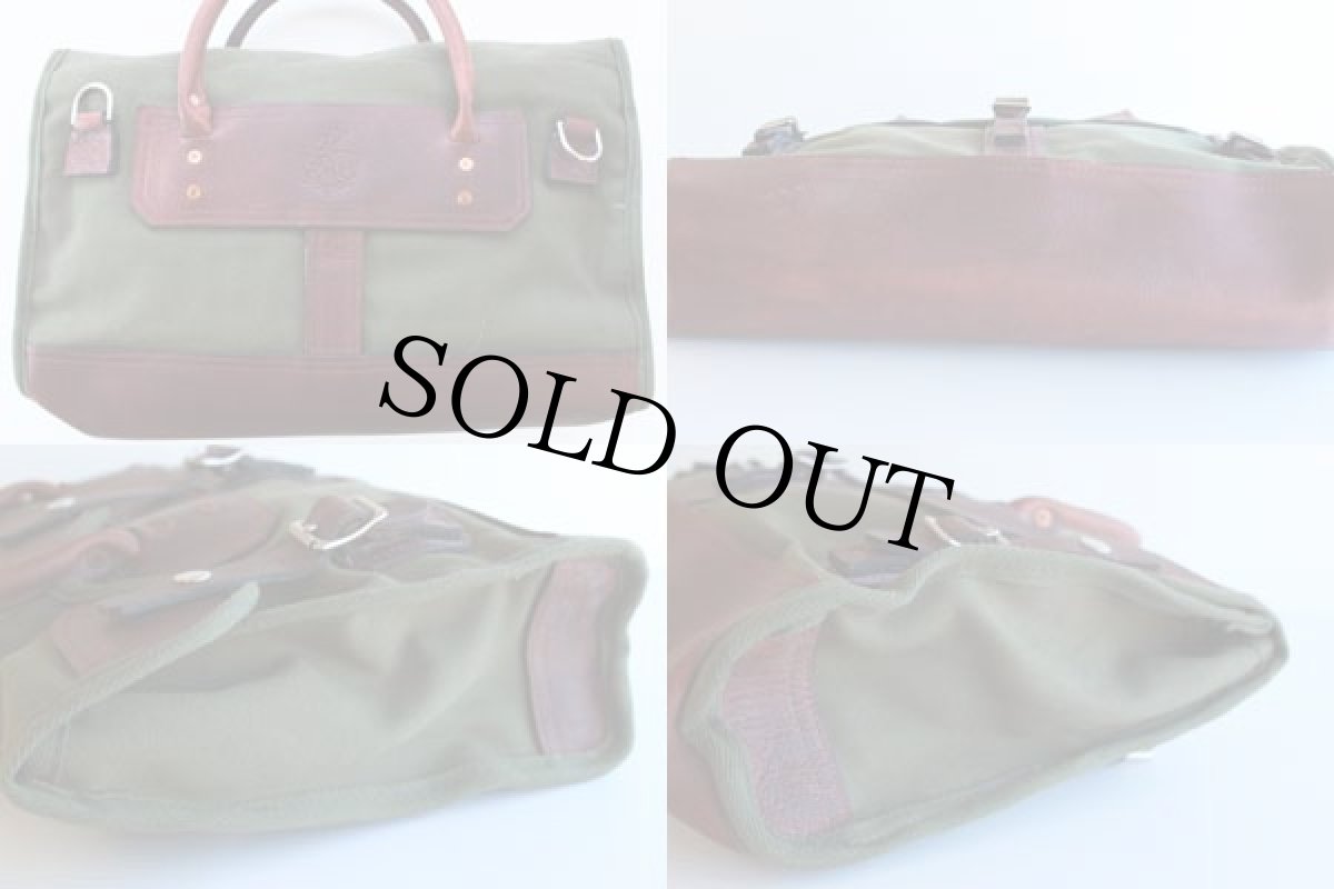 画像2: 90s USA製 ORVISオービス レザー×キャンバス ハンドバッグ (2)