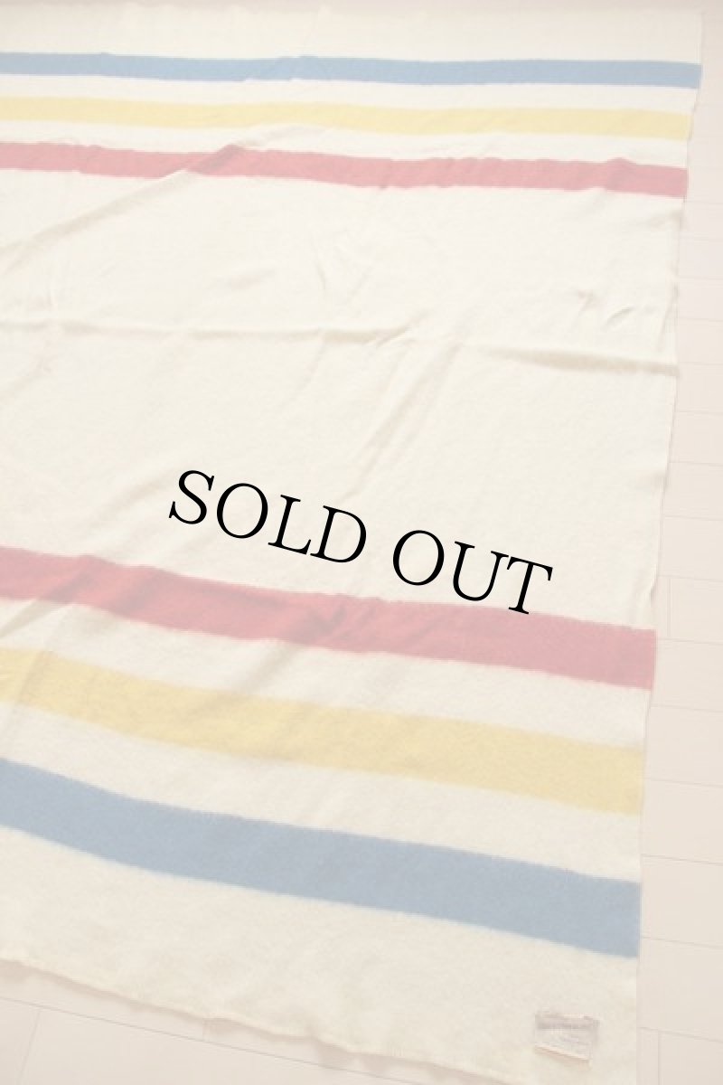 画像3: 40s JCPENNEY マルチボーダー ウールブランケット (3)