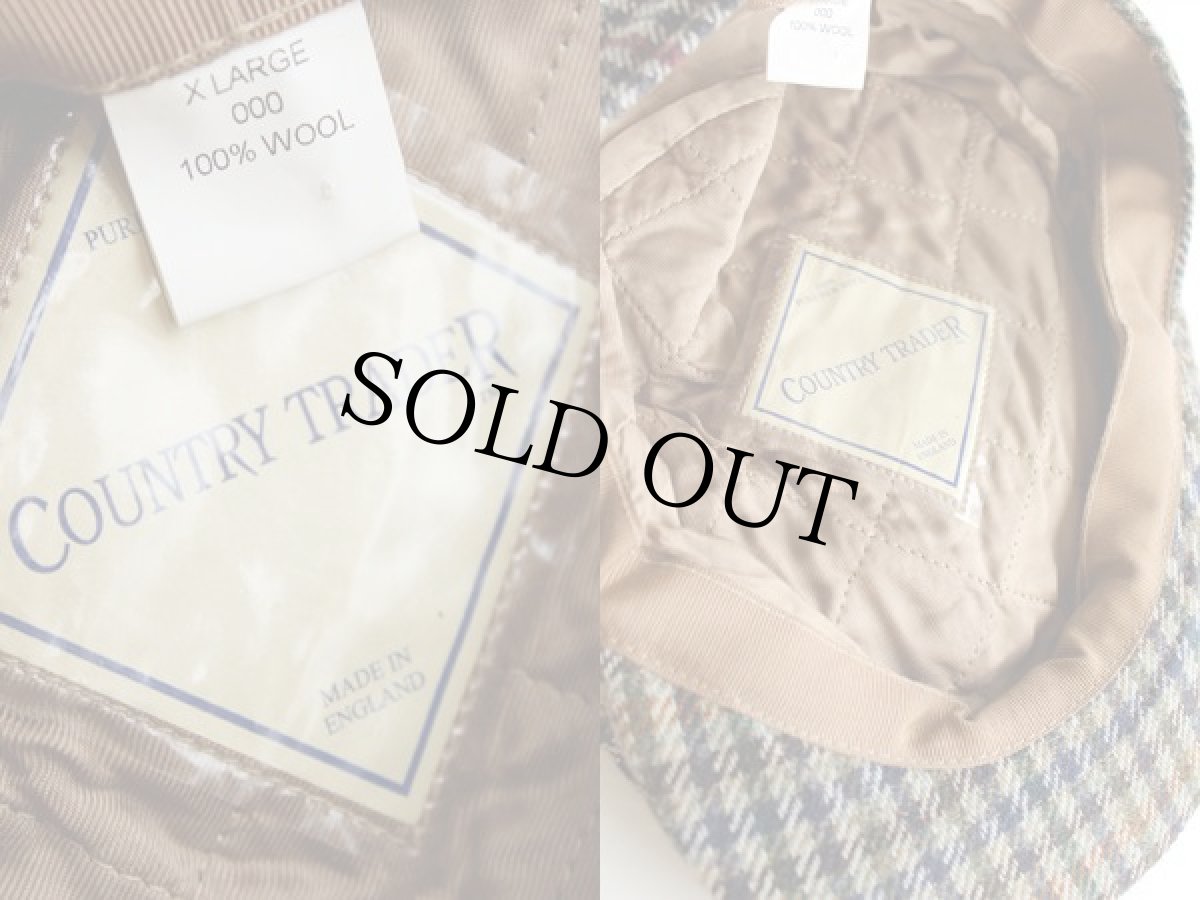 画像3: 英国製 COUNTRY TRADER クレイジー ツイード ウール ハンチング XL (3)