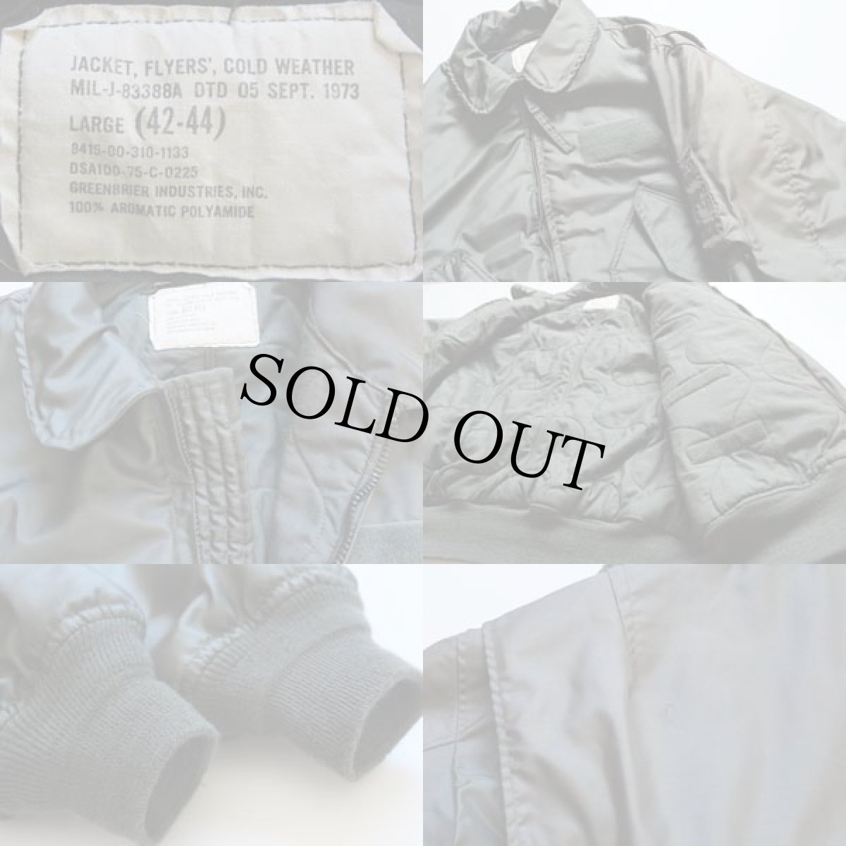 画像3: 70s 米軍 USAF CWU-45/P アラミド フライトジャケット 最初期型 L (3)