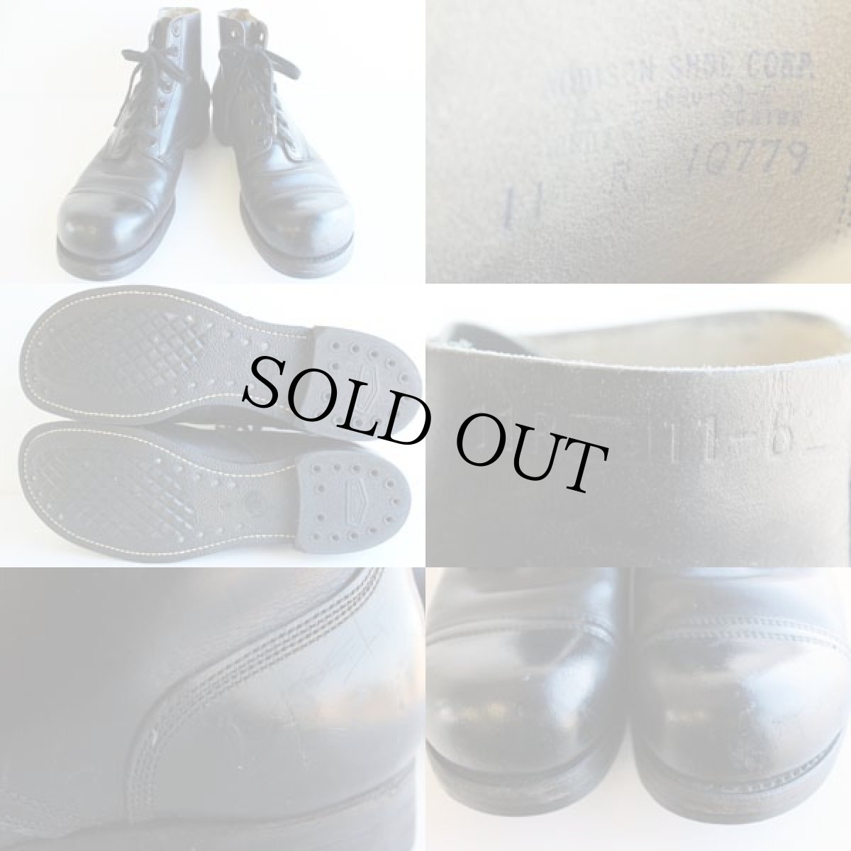 画像3: 60s 米軍 キャップトゥ 7ホール アンクルブーツ 11 R (3)