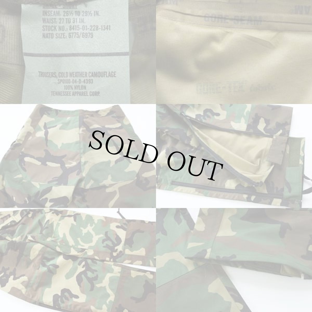 画像3: デッドストック★00s 米軍 U.S.ARMY ECWCS GEN1 ウッドランドカモ GORE-TEXゴアテックス ナイロンパンツ S-S (3)