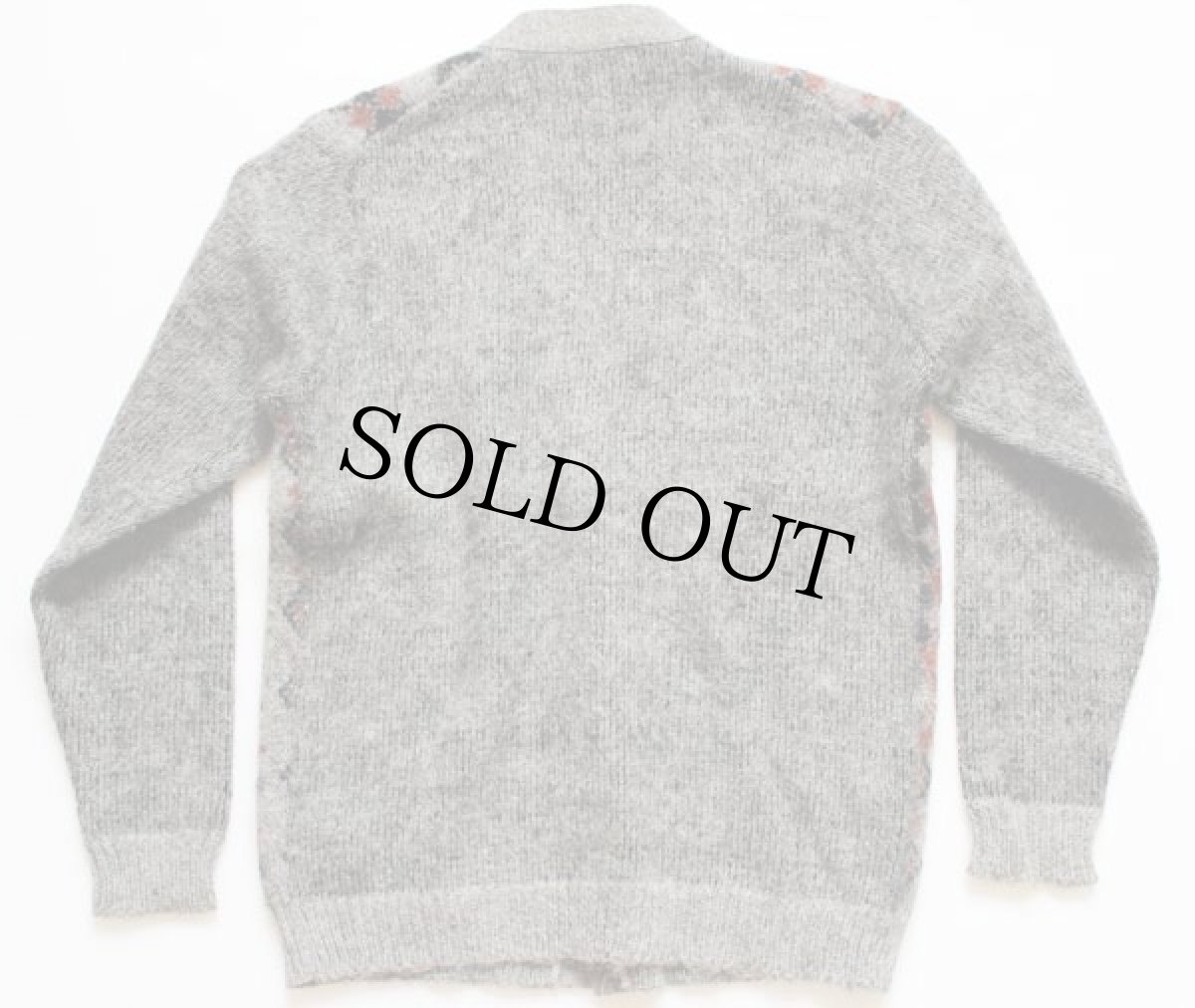 画像2: 60s Kinson 切り替え モヘヤ ニットカーディガン 40 (2)