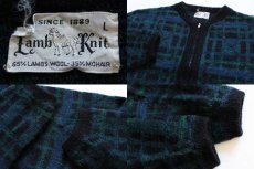 画像3: 60s Lamb knit モヘヤニット フルジップ セーター L  (3)