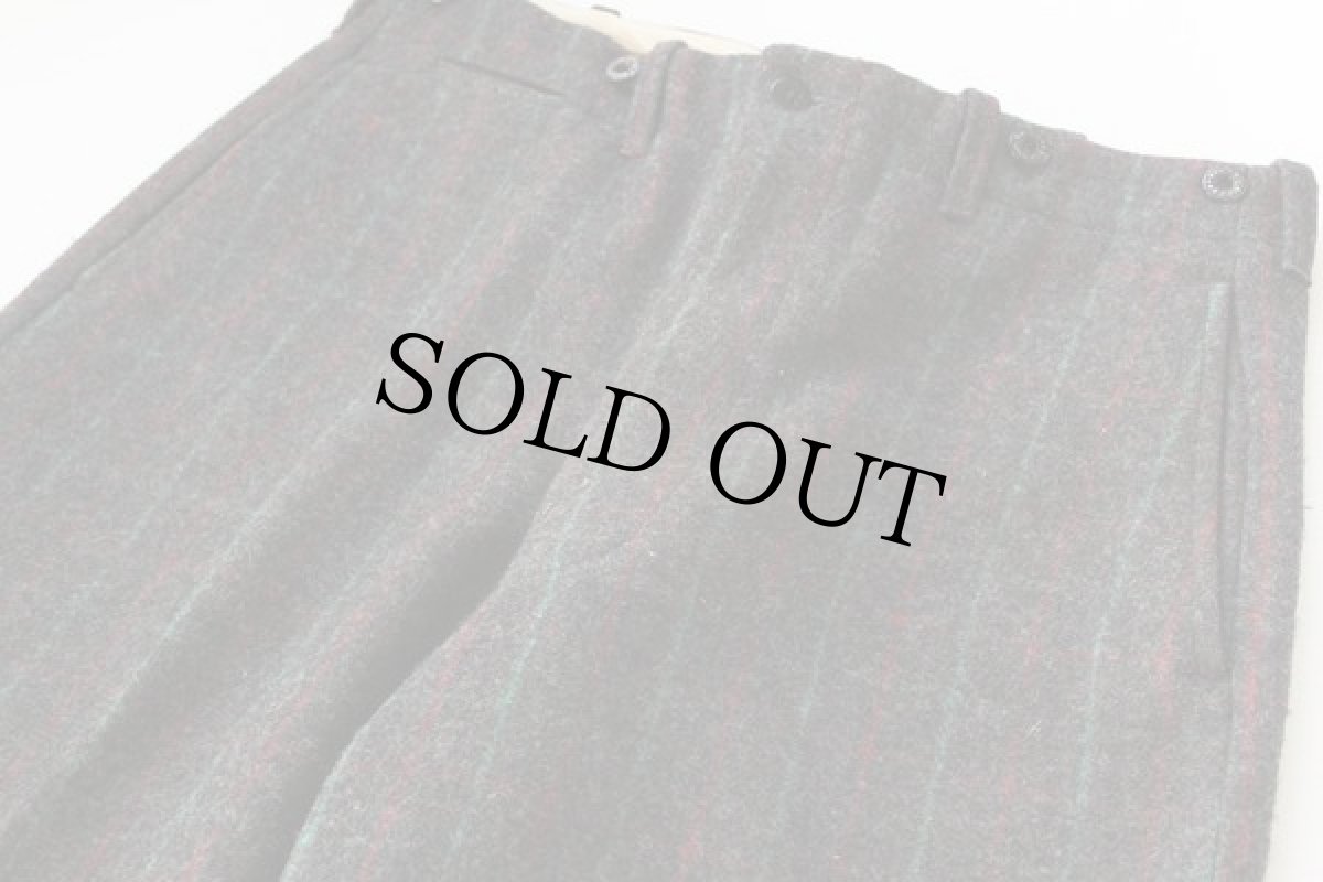 画像2: 50s Utica Duxbak 月桂樹ボタン チェック ウールパンツ w34 (2)