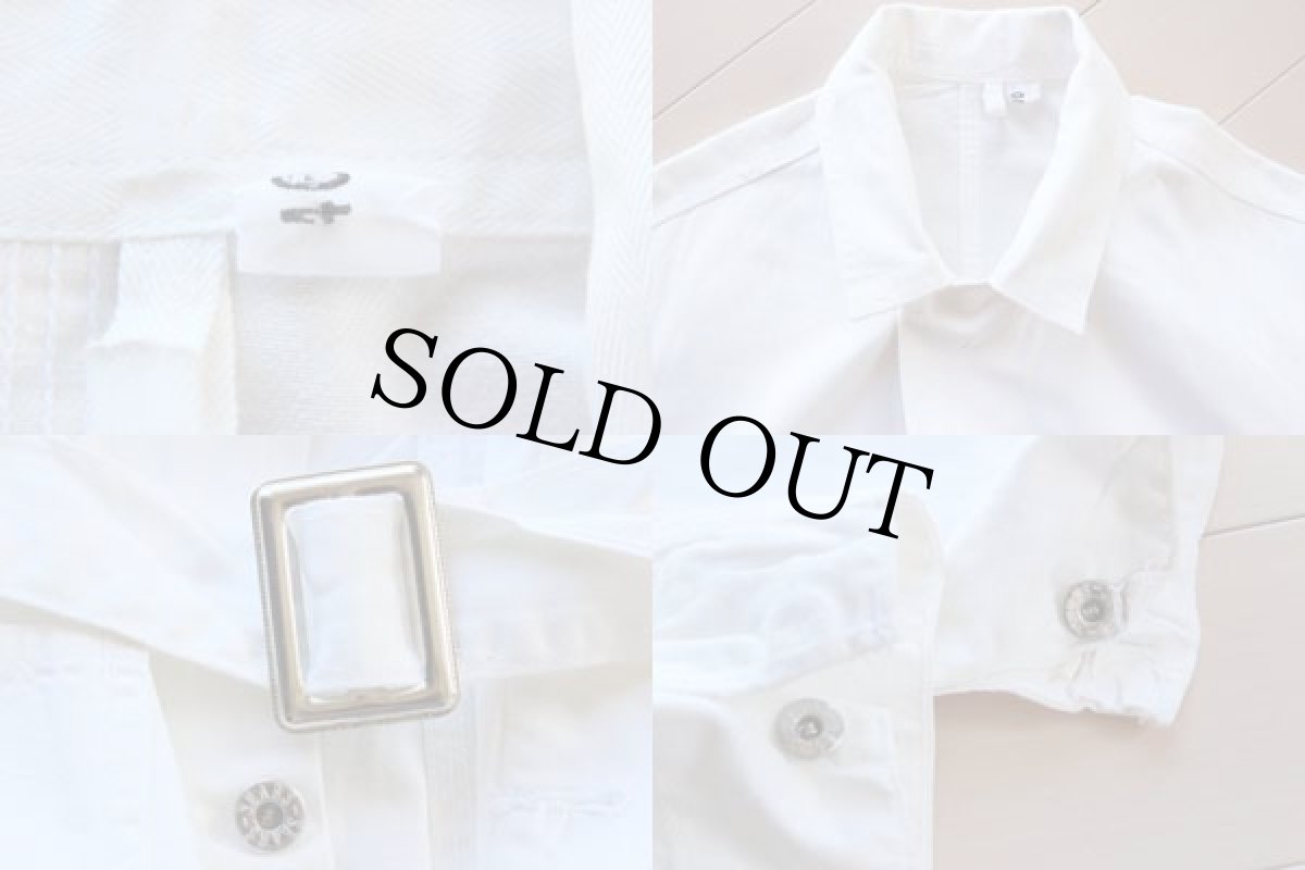 画像3: 50s Sears VW ヘリンボーン ショップコート 白 40 (3)