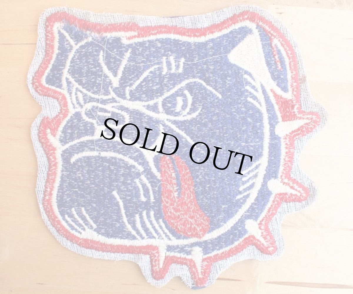 画像2: デッドストック★ビンテージ ブルドッグ パッチ★ワッペン (2)