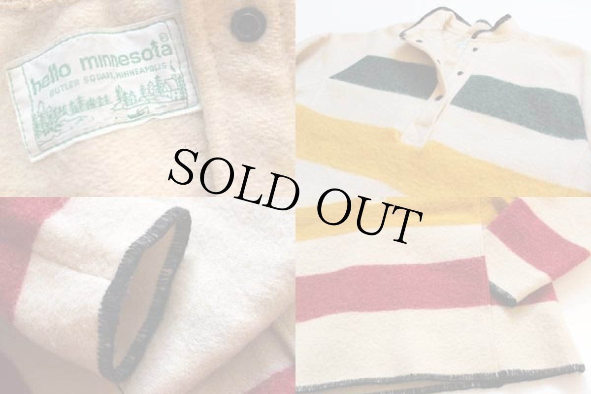 画像3: 70s hello minnesota マルチボーダー プルオーバー ウールジャケット (3)