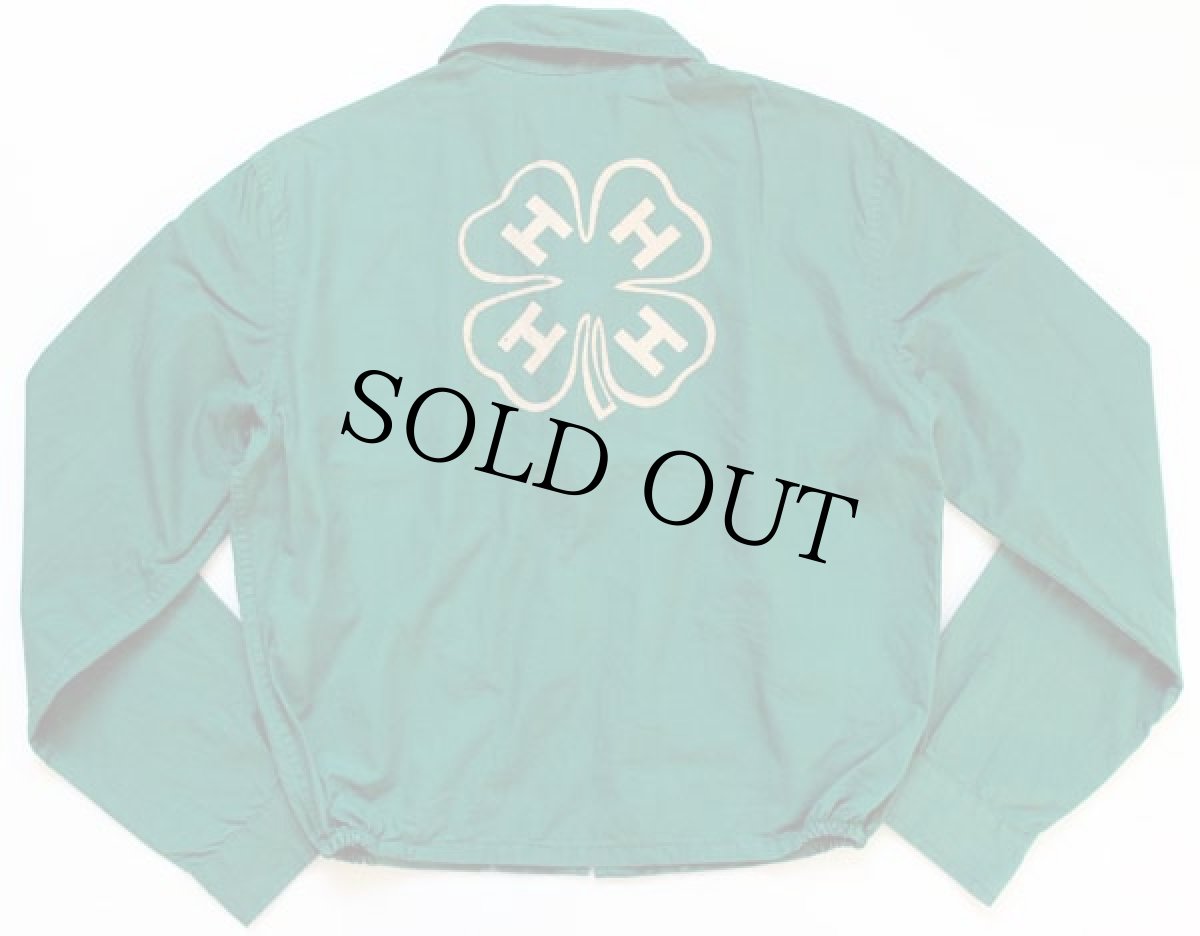 画像2: 60s 4H クローバー コットンジャケット 緑 M (2)