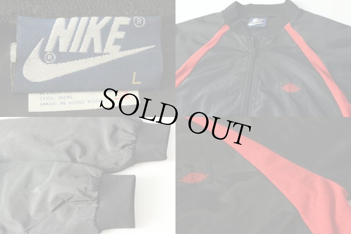 画像3: 80s NIKEナイキ AIR JORDAN エア ジョーダン ナイロンジャケット 黒×赤 (3)