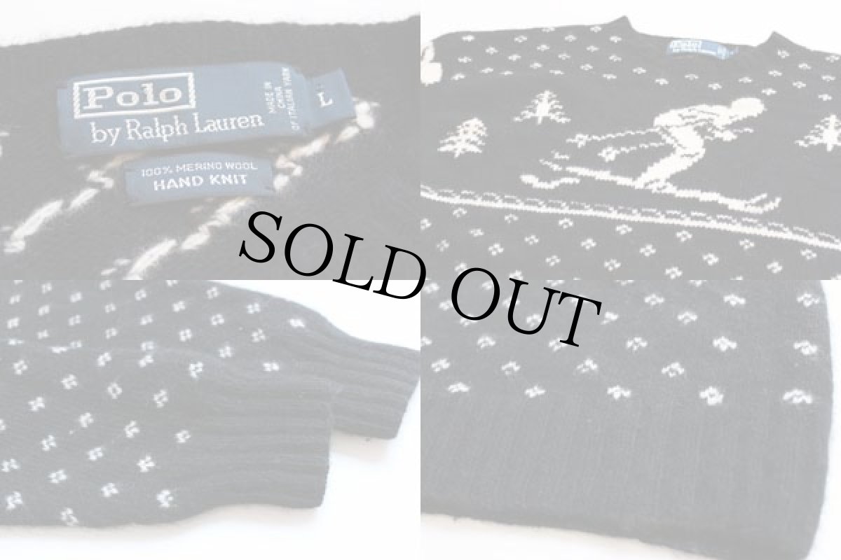 画像3: ポロ ラルフローレン スキー柄 メリノウール ハンドニット セーター L (3)