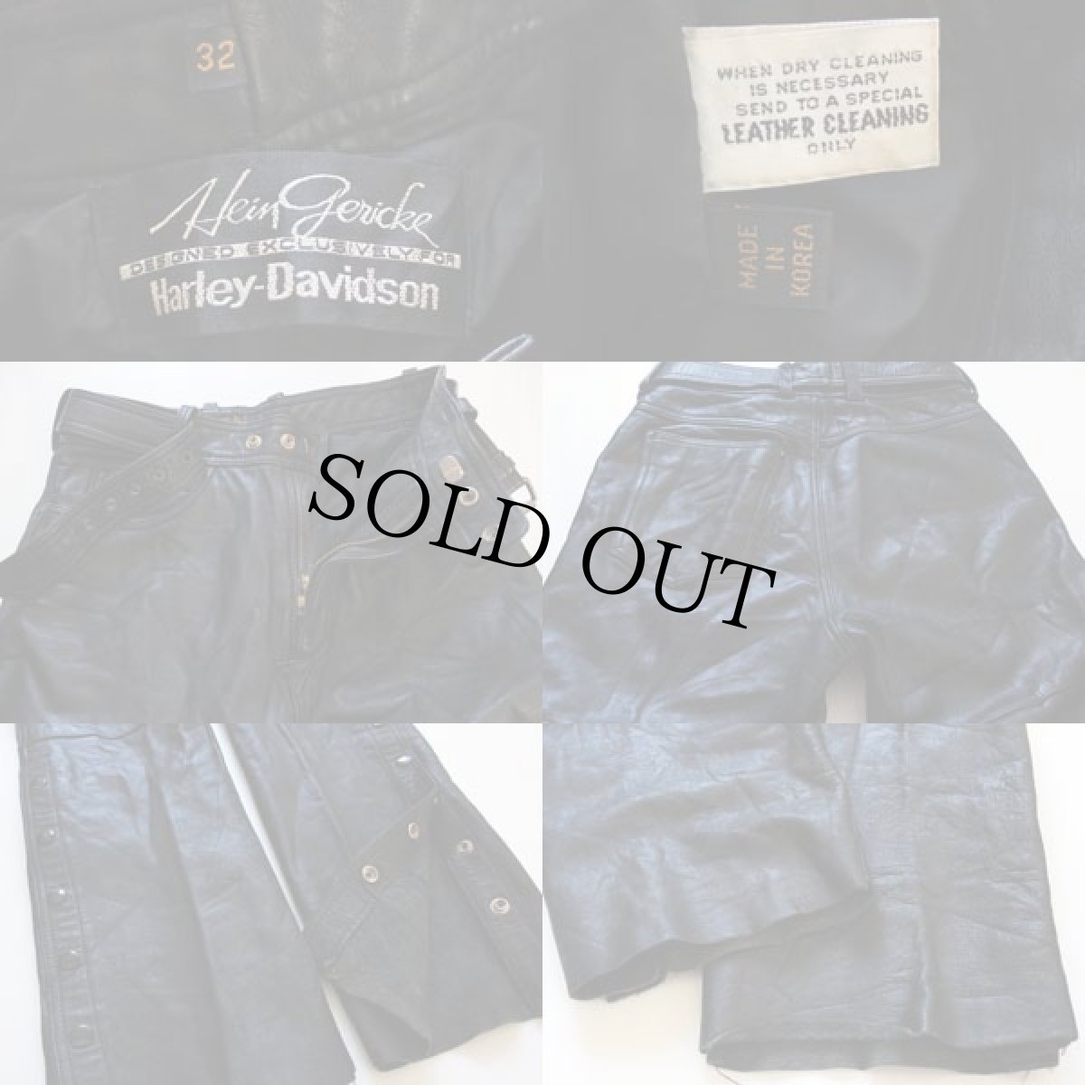 画像3: 80s Hein Gericke HARLEY-DAVIDSONハーレー ダビッドソン レザーパンツ 黒 32 (3)