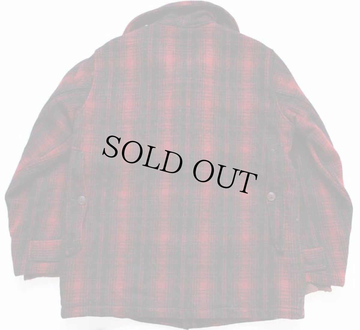 画像2: 40s Woolrichウールリッチ マッキーノ ウールジャケット 赤黒 (2)