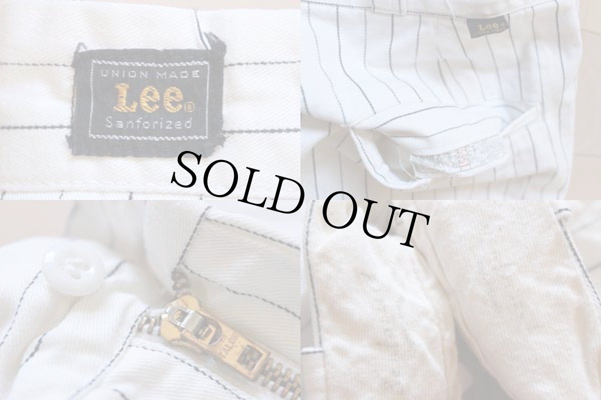 画像2: 60s Leeリー ピンストライプ ワークパンツ (2)