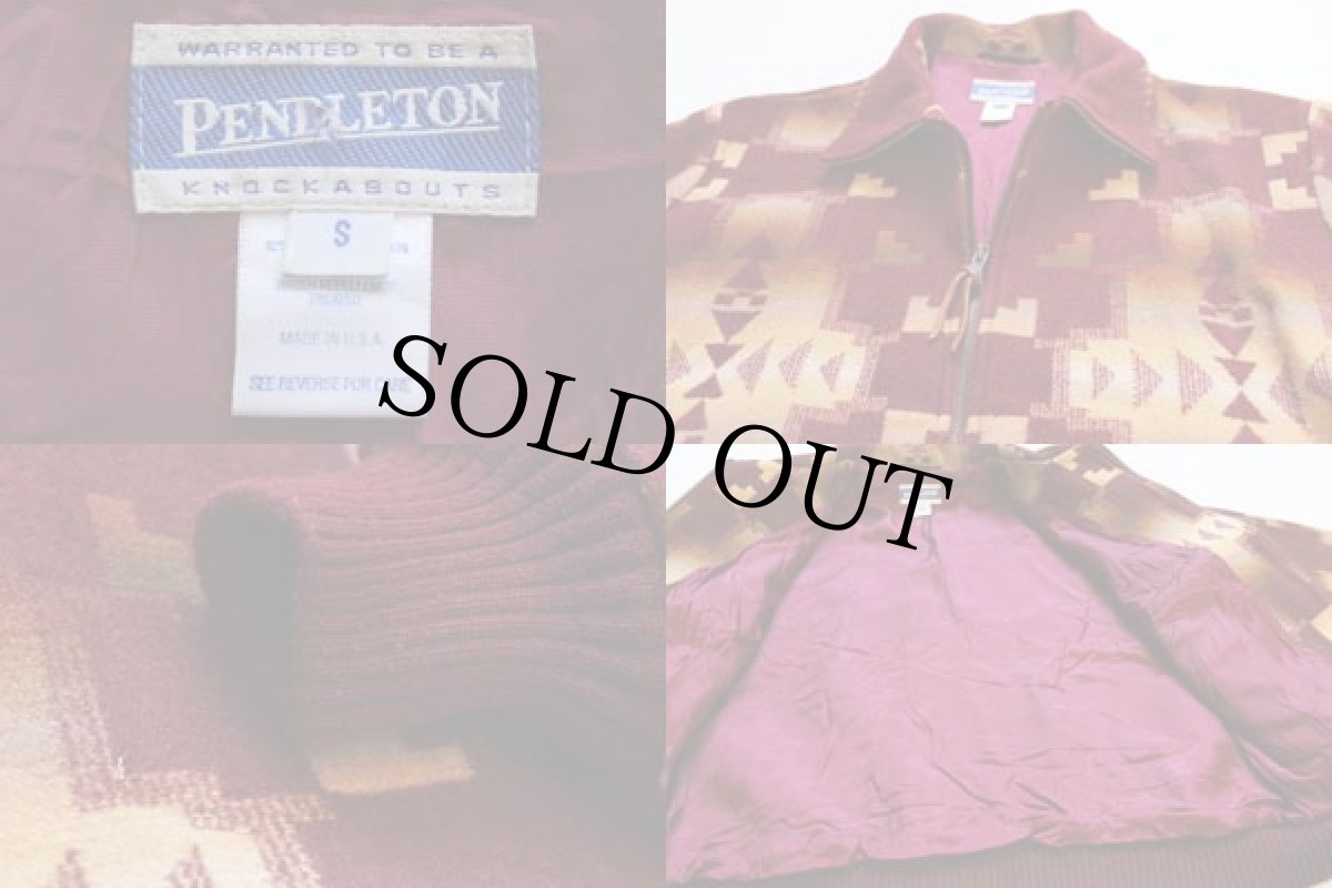 画像3: 90s USA製 PENDLETONペンドルトン ネイティブ柄 ウールジャケット S (3)