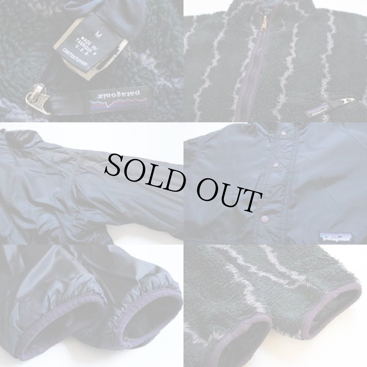 画像3: 90s USA製 patagoniaパタゴニア サンダー柄 グリセード リバーシブル ナイロン×フリースジャケット M★総柄 (3)