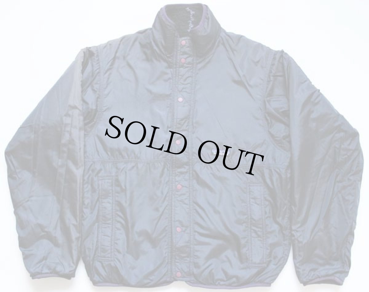 画像2: 90s USA製 patagoniaパタゴニア サンダー柄 グリセード リバーシブル ナイロン×フリースジャケット M★総柄 (2)