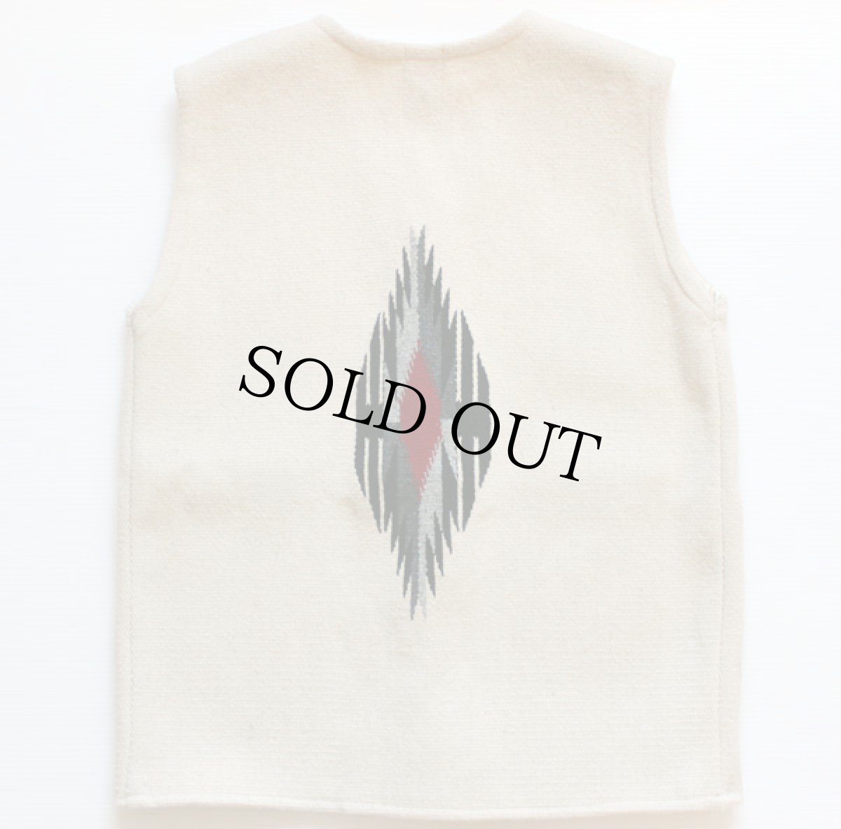 画像2: ORTEGA'S オルテガ ネイティブ柄 チマヨ ラグ ベスト カスタム ナチュラル (2)