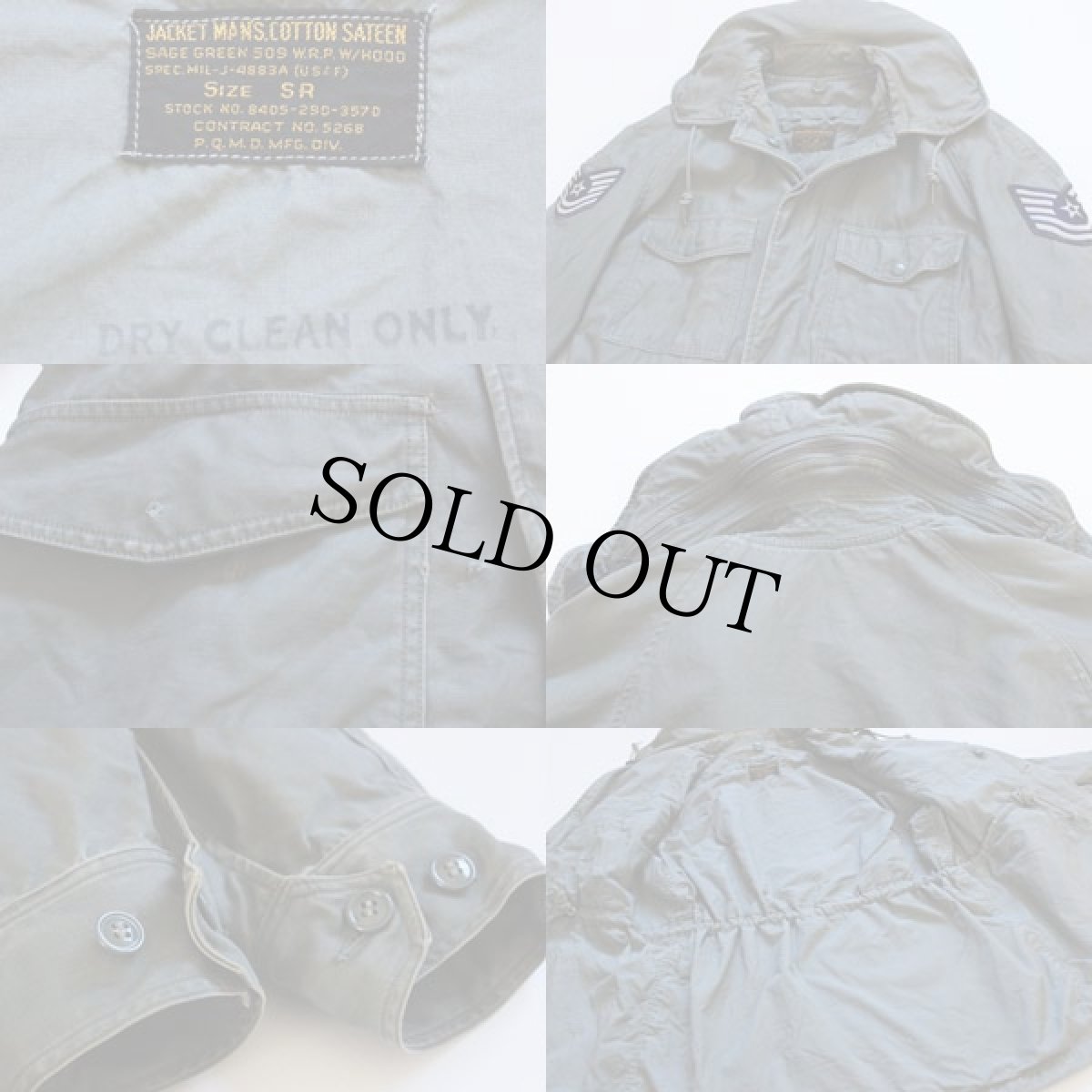 画像3: 50s 米軍 USAF 4883A フィールドジャケット S-R★キャトルジャケット (3)