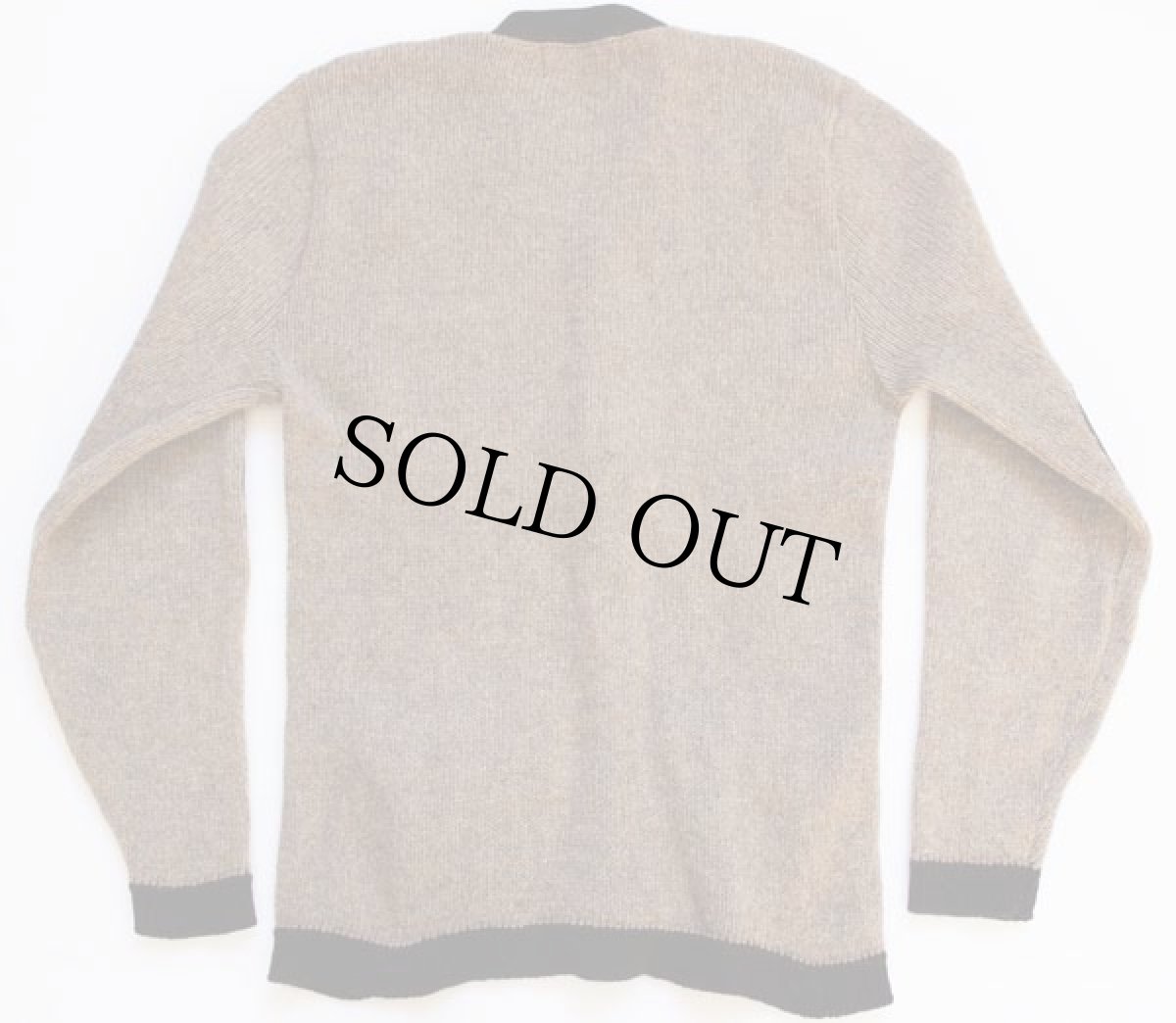 画像2: 60s Darwin ツートン ニットカーディガン 茶 M (2)