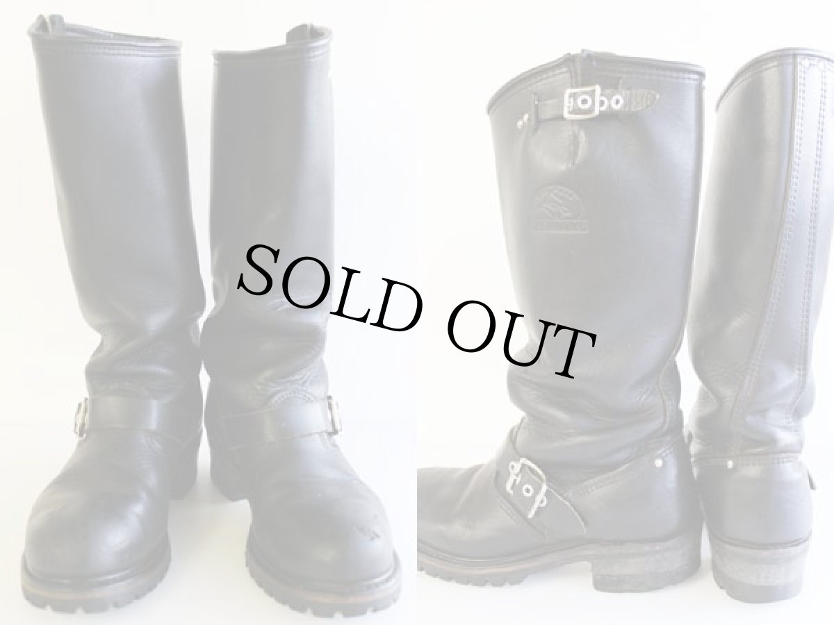 画像2: 90s USA製 CAROLINAキャロライナ PT91 エンジニアブーツ 黒 6 (2)