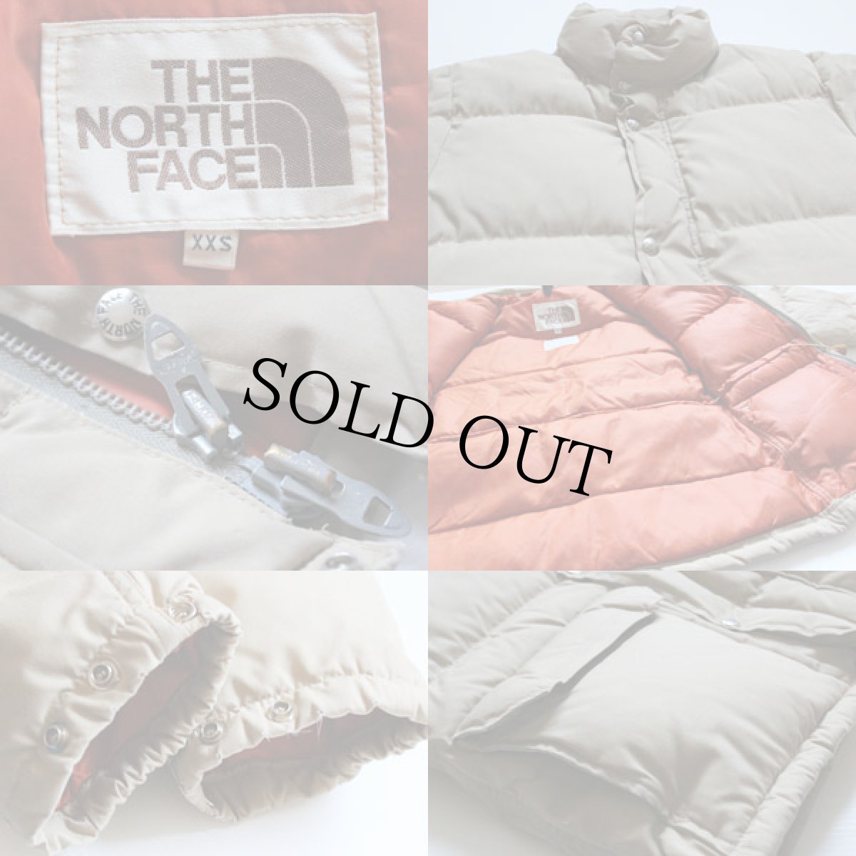 画像3: 70s THE NORTH FACEノースフェイス 茶タグ ダウンジャケット タン XXS (3)