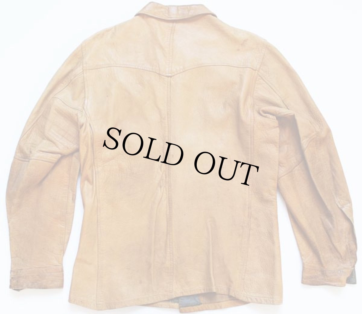 画像2: 70s ディアスキン レザーシャツジャケット (2)