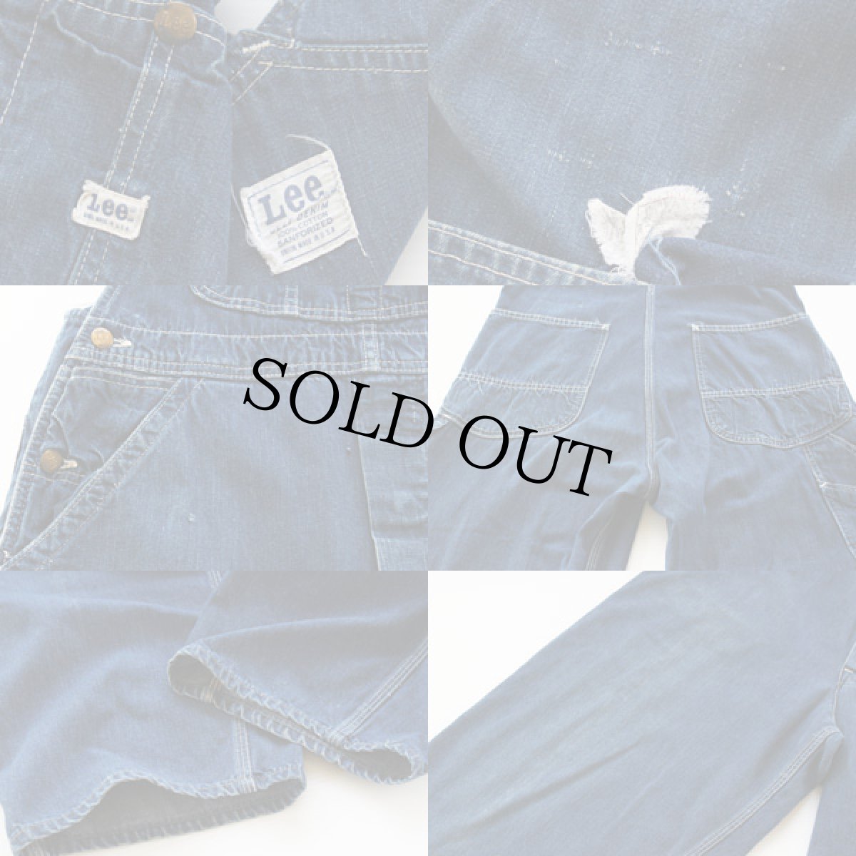 画像3: 60s USA製 Leeリー JELT DENIMジェルトデニム オーバーオール (3)