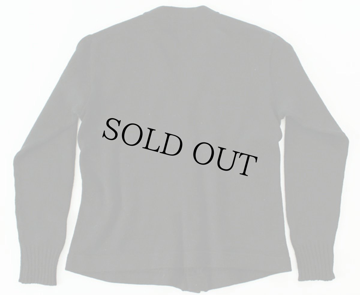 画像2: 50s レタードカーディガン 黒 (2)