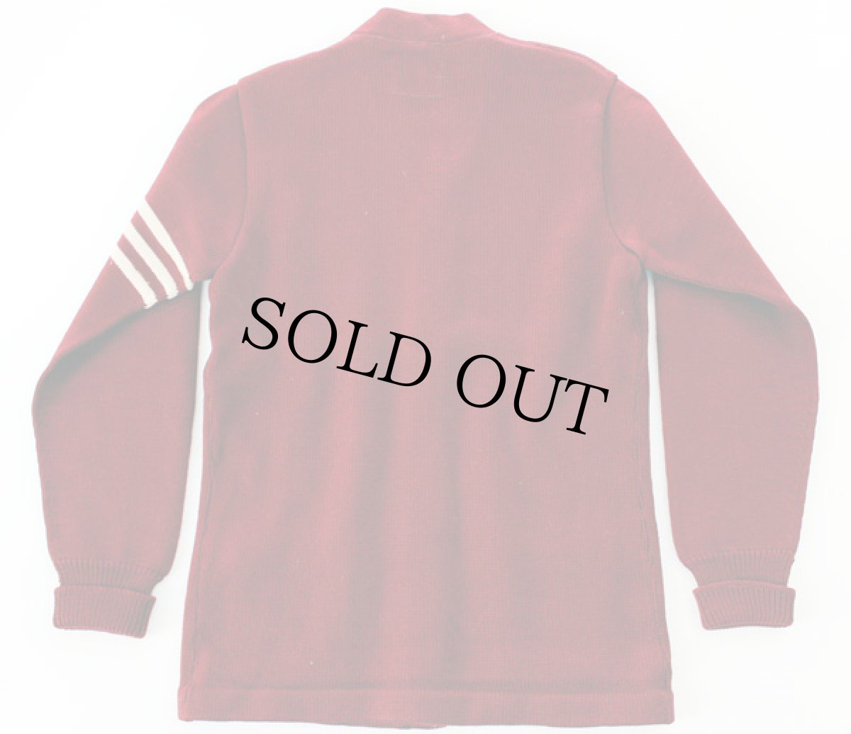 画像2: 40s ローゲージニット レタードカーディガン (2)