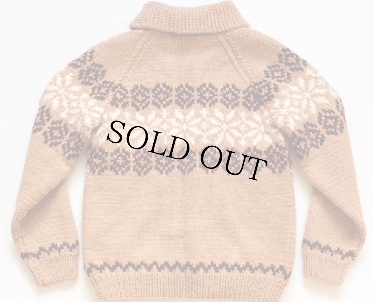 画像2: 70s ノルディック柄  ウール カウチンセーター 38/40 (2)