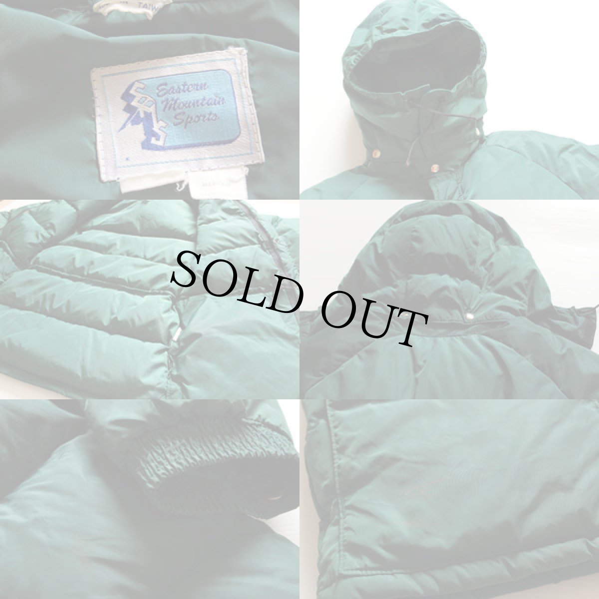 画像3: 80s EMS Eastern Mountain Sports フード付き ダウンジャケット 緑 M★パーカー (3)