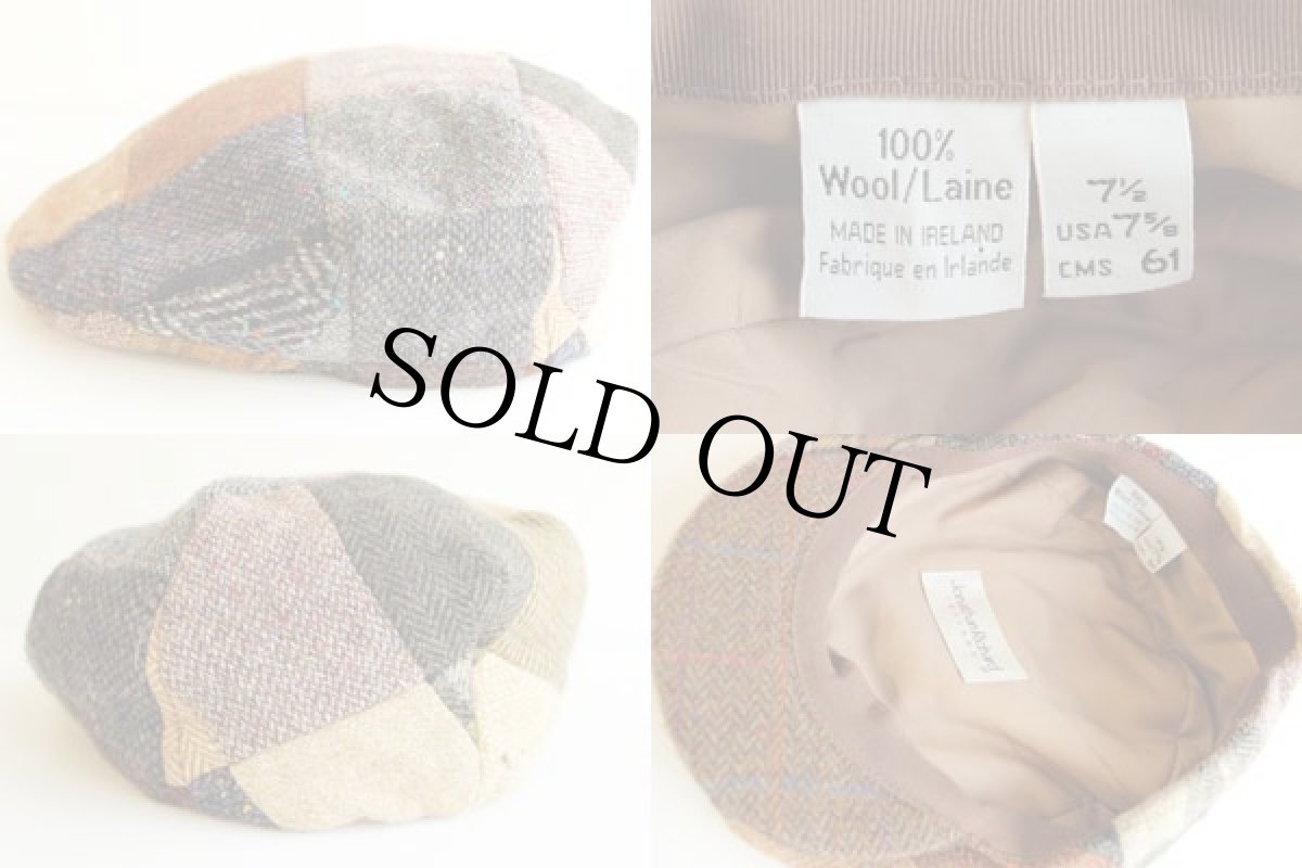 画像3: アイルランド製 クレイジー ツイード ウール ハンチング 61cm (3)